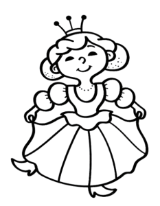 Принцеса - розмальовка