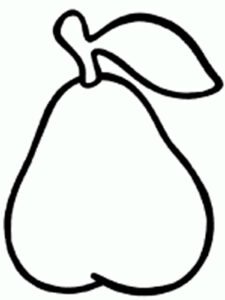 Груша - розмальовка