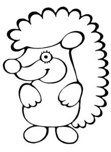 Їжачок - розмальовка