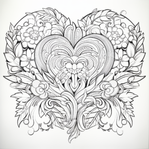 Розмальовка на день Святого Валентина