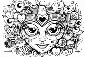 Розмальовка на день Святого Валентина