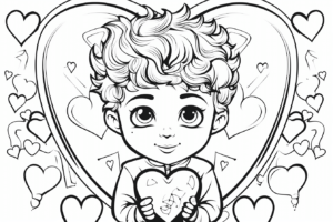 Розмальовка на день Святого Валентина