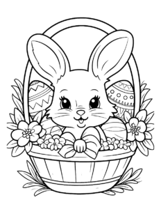 Великодній кошик і зайчик