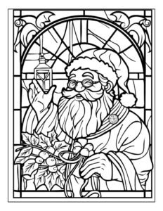 Санта - розмальовка