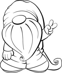 Гном - Різдвяна розмальовка