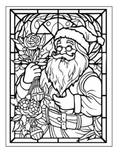 Санта - розмальовка