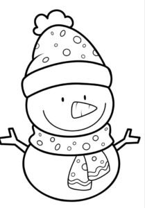 Сніговик - Різдвяна розмальовка