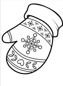 Рукавичка - Різдвяна розмальовка