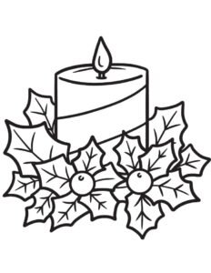 Свічка - Різдвяна розмальовка