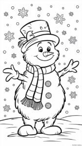 Сніговик - Різдвяні розмальовки