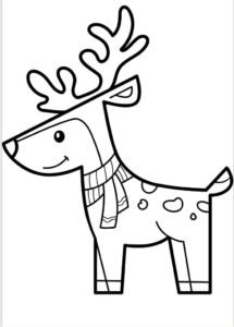 Олень - Різдвяна розмальовка
